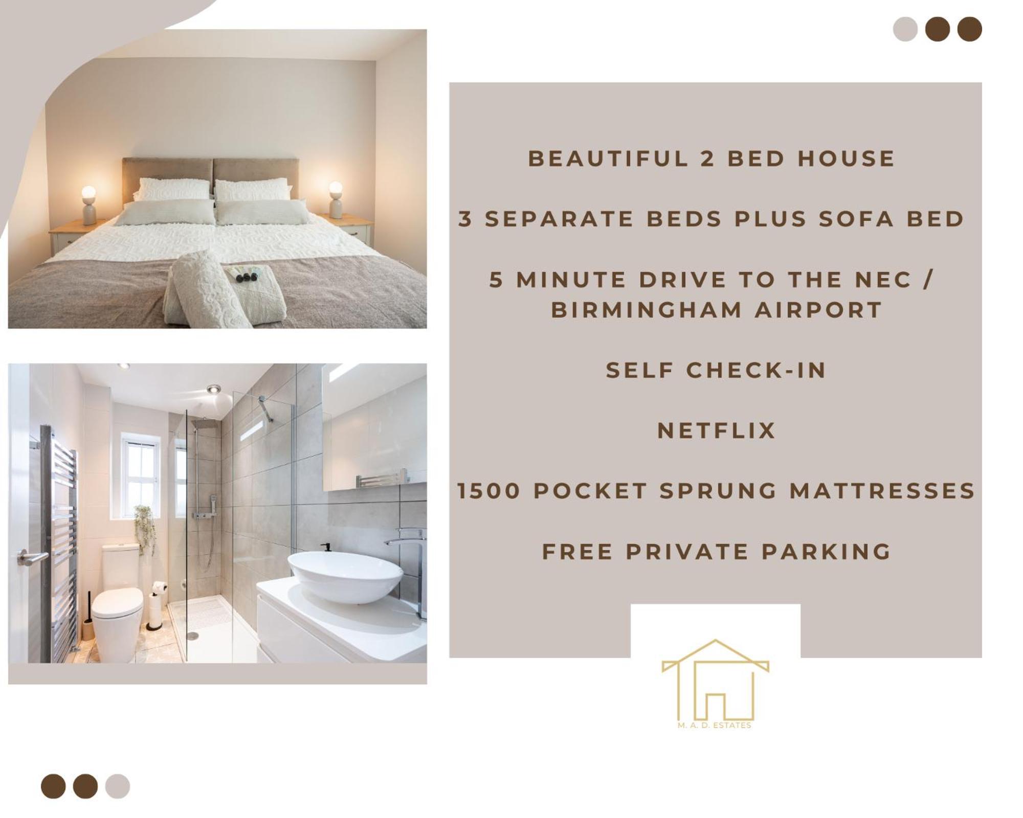 Stunning Abode 5 Min From Nec & Bhx, Pets Allowed Marston Green Zewnętrze zdjęcie